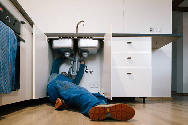 Professional Drain Cleaning technician working in Brinklow, MD